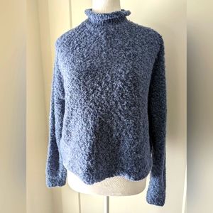 Limited women's Small Wool blend sweater purple pullover turtleneck Fall Winter